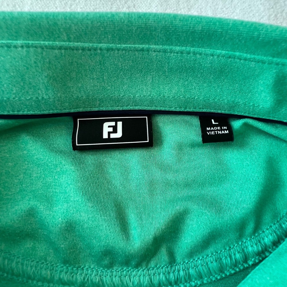 FootJoy Mens Large Green Heather ProDry Golf Polo Shirt McMahon Cup PCC Logo - Picture 8 of 9
